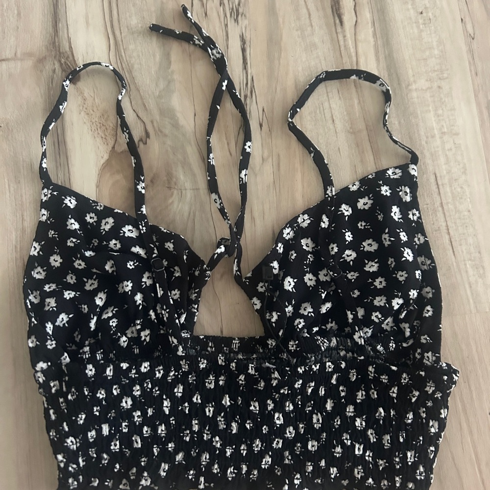 Floral Black Women's Top